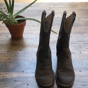 Leather cowboy boots! Child size 3